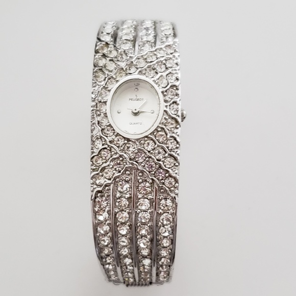Peugeot Crystal Accented Cuff Bangle Women\'s Watch main image 9
